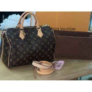 WEEKEND SALE Louis Vuitton speedy 30 bandoliere monogram